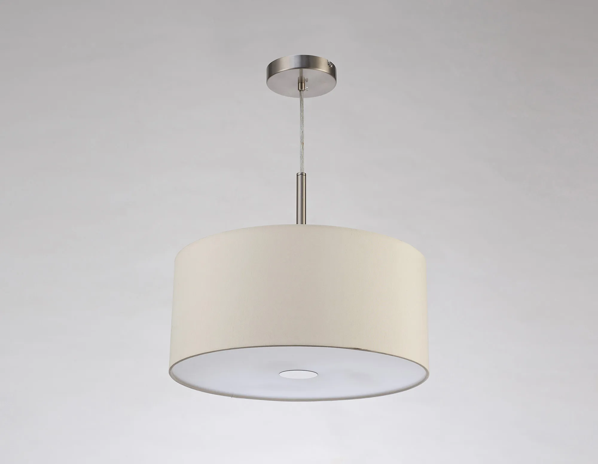 Baymont 40cm 3 Light Pendant Satin Nickel, Ivory Pearl, Frosted Diffuser DK0441  Deco Baymont SN IV